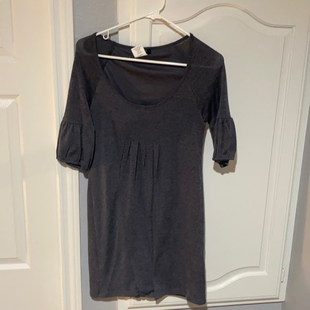 Puff sleeve mini dress.